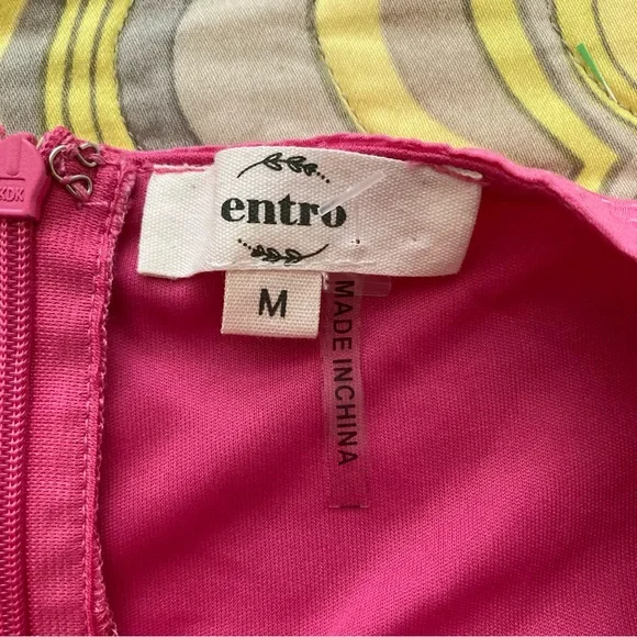 entre Pink Wrap Front Accent Midi Dress | New no Tags | Size M - Picture 7 of 8